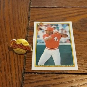 3 for $20/BundleCardinals pin and baseball card